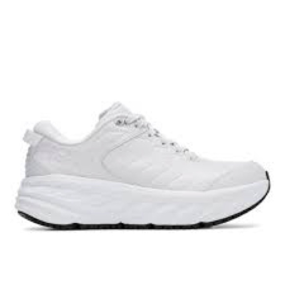 Hoka One One Bondi SR Wide sz 11w slip resistant sneakers missing insoles white